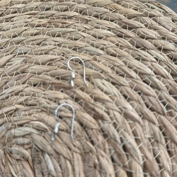 Silpada Silver Dangle Earrings Minimalist Design - Picture 2 of 3